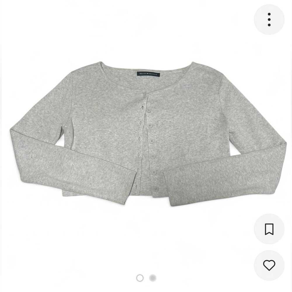 Brandy Melville Gray Cropped Cardigan